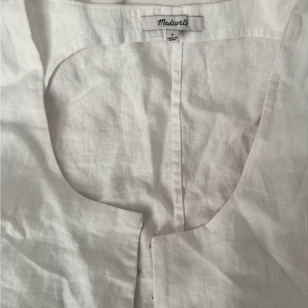 Madewell Crisp White Sleeveless Blouse